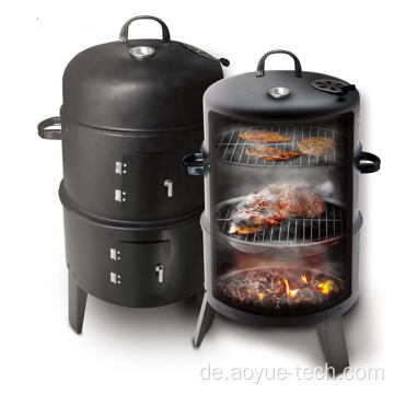 3 in 1 rauchloser Holzkohlegrill -Grill Raucher